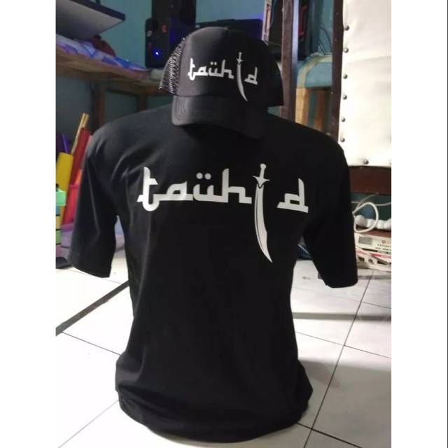 KAOS TAUHID BONUS TOPI MOTIF PEDANG