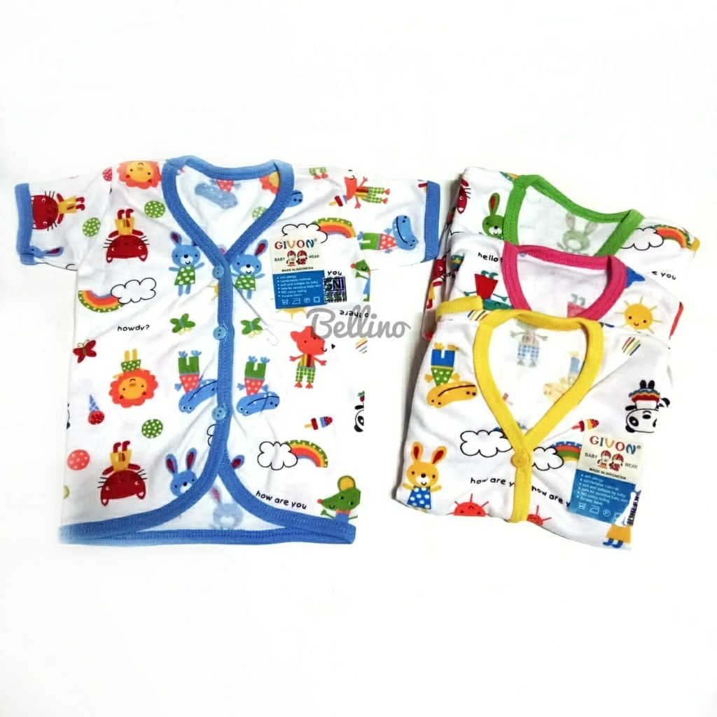 Baju Bayi Unisex Lengan Pendek Baru Lahir SNI Kaos Baby new born 0-12 bulan Baju Baby Cewek Cowok