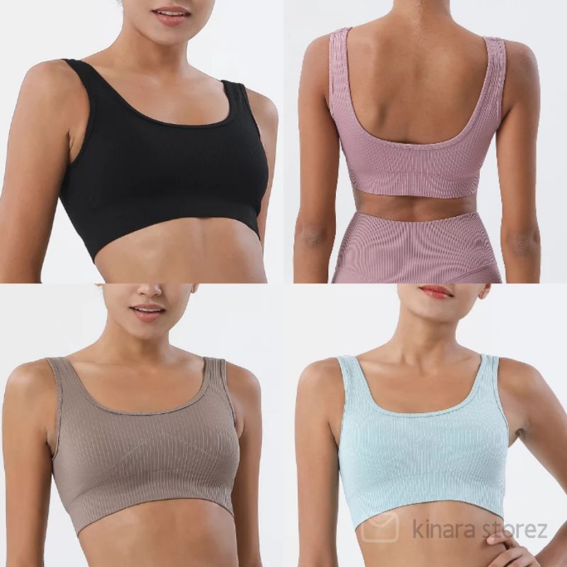 Kinarastorez - Bra sport salur olahraga atasan senam gym fitness wanita 619