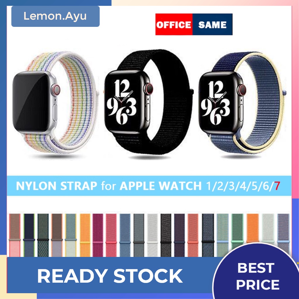 Strap Apple Watch Woven Nylon Band 41 mm 45 mm Series 7 6 5 4 3 2 1