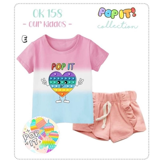 OK158 SETELAN POP IT SHIRT + PANTS