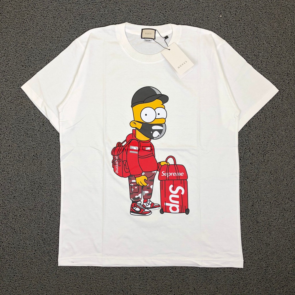 Kaos Gucci Bart Simpson x Supreme