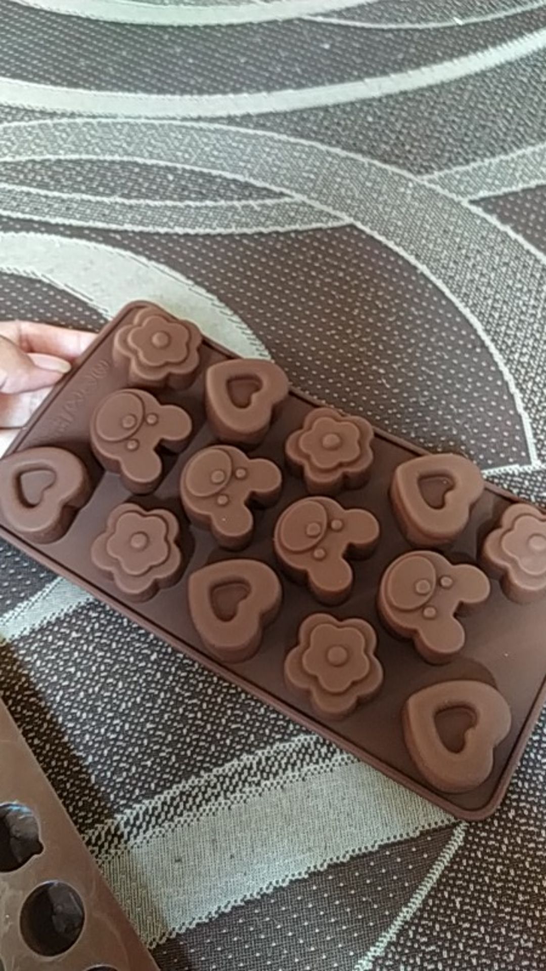 Cetakan Coklat  Silikon Beruang Bunga,kado,mawar,mahkota