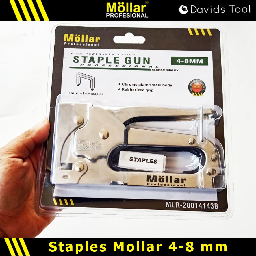 Gun Tacker Staples Setaples Steples Stapler Tembak Mollar 4-8 mm