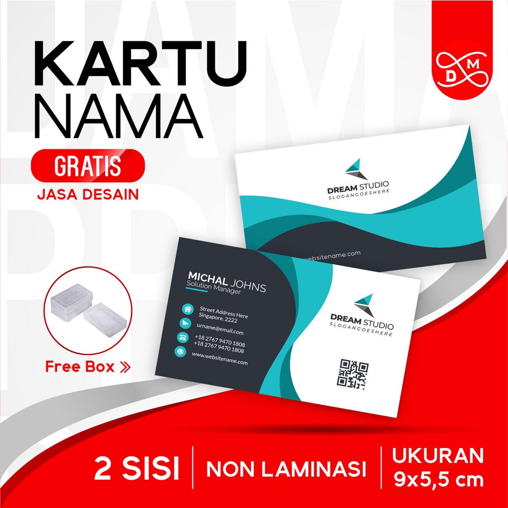 

Cetak Kartu Nama 2 Sisi - Tanpa Laminasi - Free Desain - Free Box