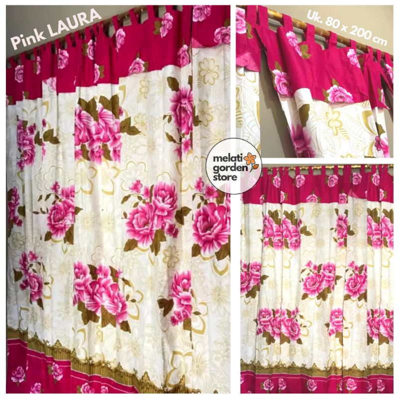 GORDEN PINTU MOTIF PINK LAURA
