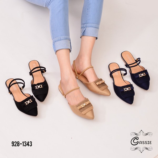 SEPATU WANITA IMPORT CASSIE Silk Satin Shoes #928-1343