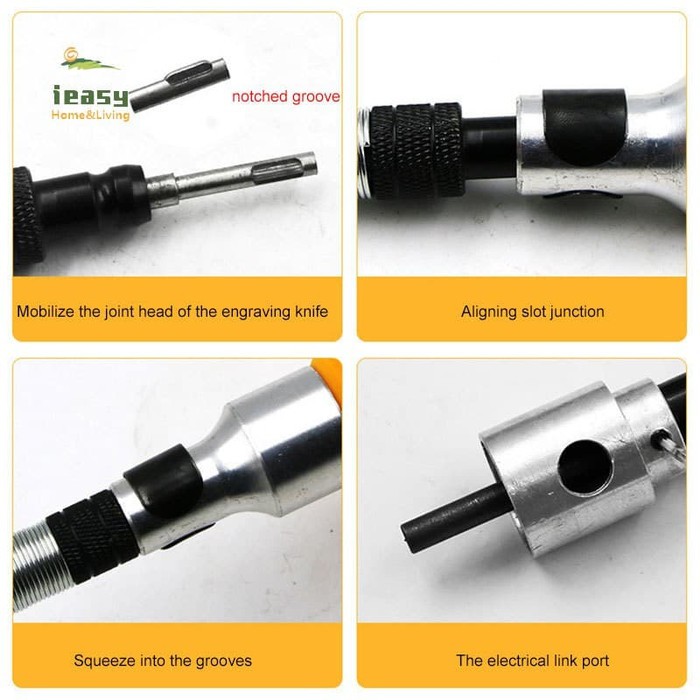 Adaptor Mesin Ukir Pahat Elektrik Bor Mini Rotary Dremel Gerinda *MB63