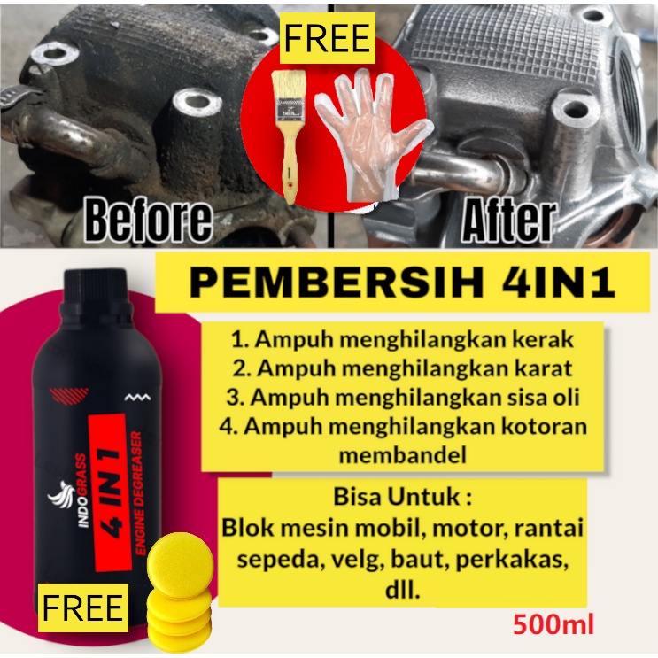 Pembersih mesin motor mobil cairan pembersih kerak karat mesin motor engine degreaser cleaner rantai sepeda motor perkakas cairan penghilang kotoran karat perawatan eksterior kendaraan blok mesin RS31 500ml