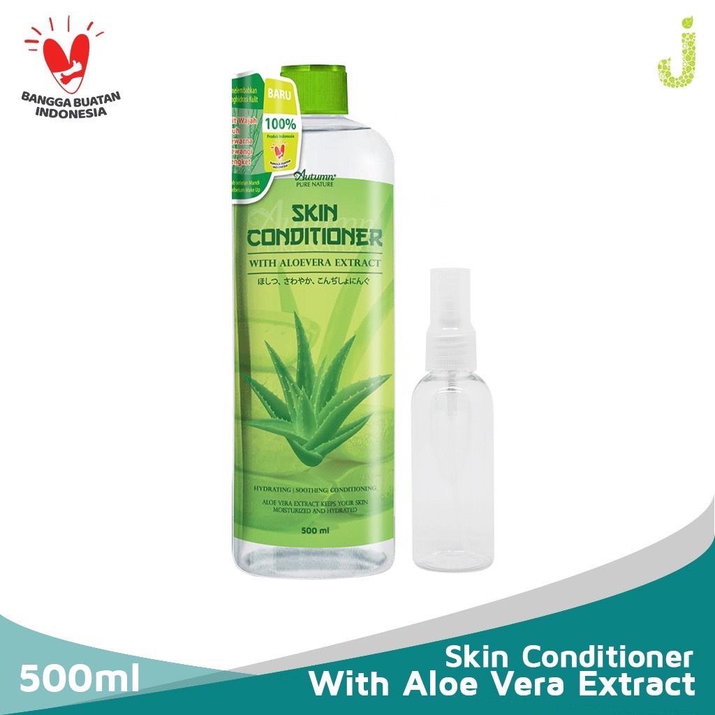 Autumn Skin Conditioner With Aloevera Extract 500 ml Hatomugi Free Botol Spray (ASC)