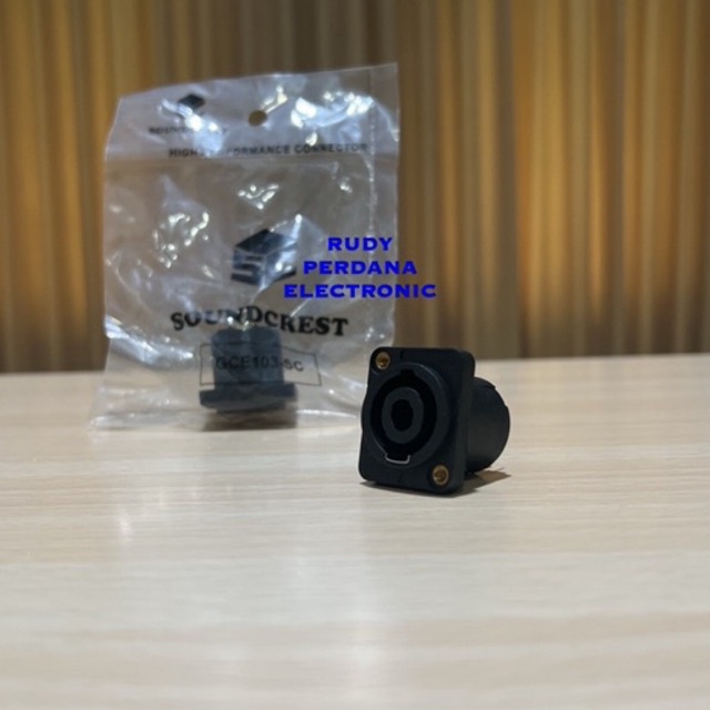 SOCKET SOKET SPEAKON SPIKON 4 PIN KOTAK BAUT SOUNDCREST GCE103-SC