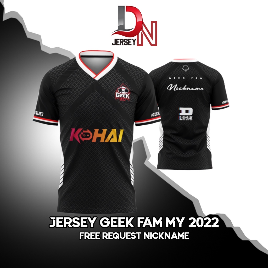 JERSEY GEEK FAM MALAYSIA 2022 MPL S9 GAME Mobile Legends ML PUBG (Free Request Nickname)
