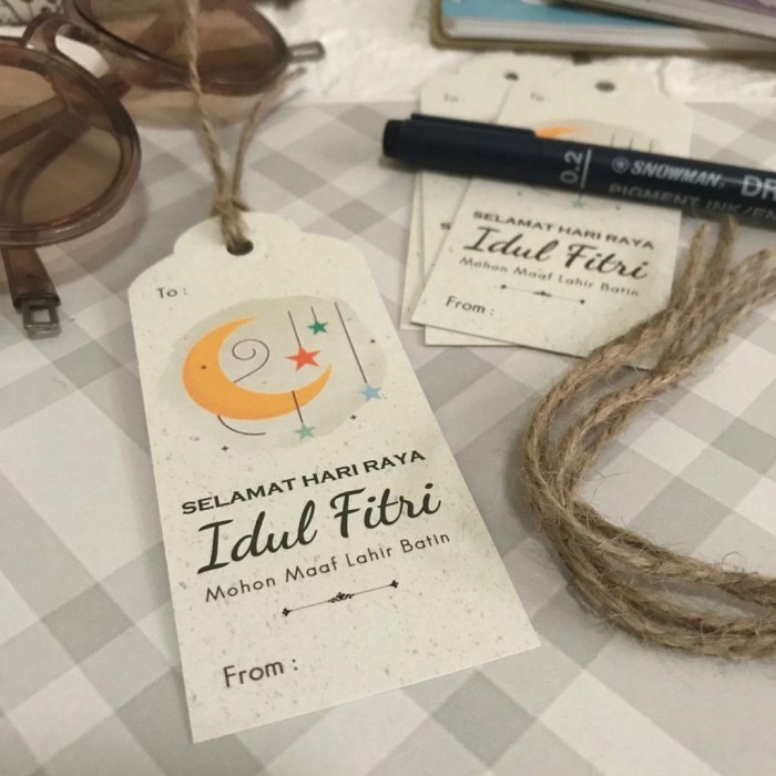 

Estudio 6pcs/pack tag lebaran idul fitri