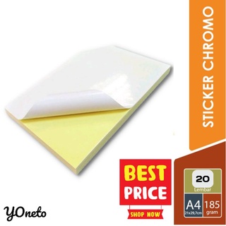 Jual Kertas Sticker Chromo Glossy A4/ 20lembar (Bahan Premium ...