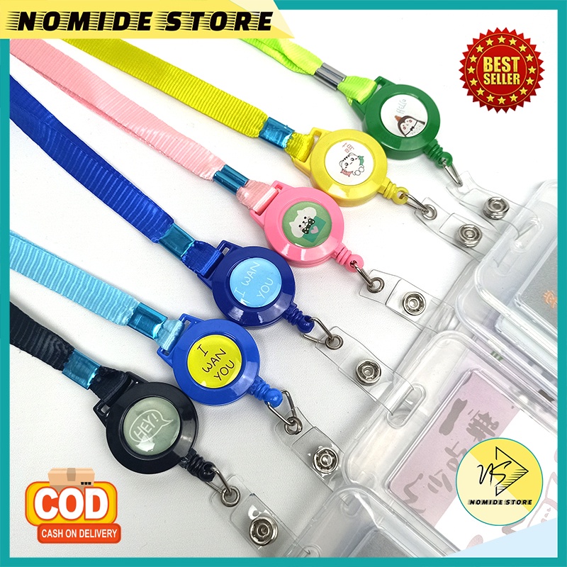

(COD) Name tag ID CARD HOLDER KOREA dan kalung tempat name tag kartu 2 sisi MX2545