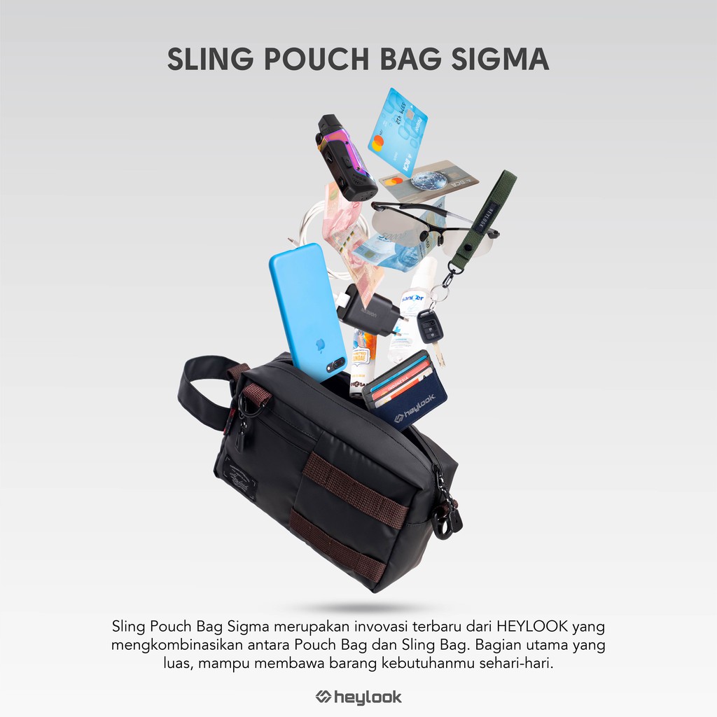 HEYLOOK Project - Tas Selempang SIGMA Sling Pouch Pria Anti Air Sling Bag Multifungsi Waterproof