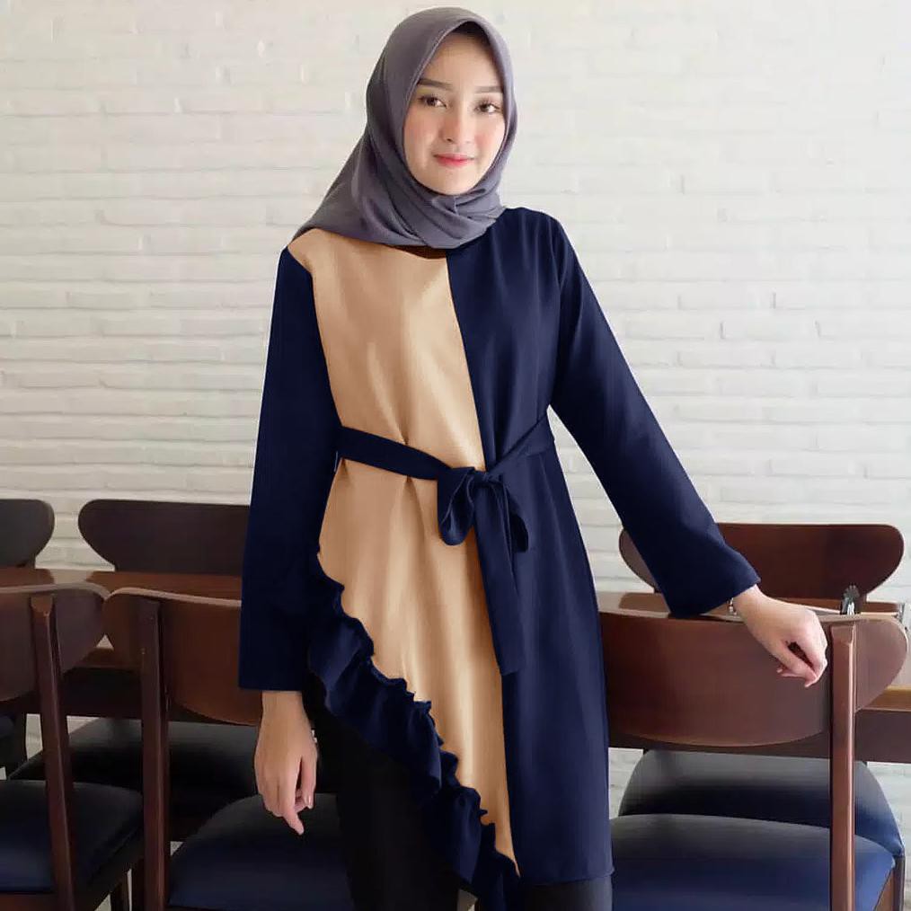 Malik Tunik Tunik Muslim Tunik Jumbo Baju Atasan Wanita Muslim Muslim Lexoir