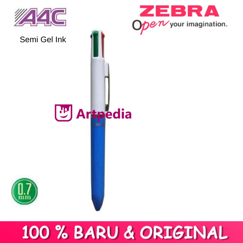 

Pulpen Zebra Hana 4 warna / Zebra Hana A4C (4 in 1Ballpoint Semi gel)