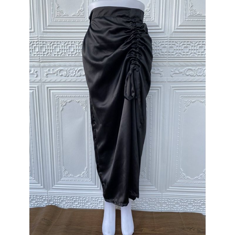 Rok Satin Serut / Rok Span Serut / Rok Serut Korea