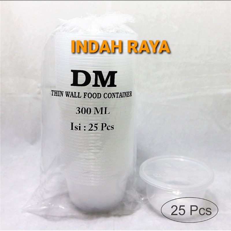 THINWALL MANGKOK BULAT 300ML | MANGKUK MAKAN PLASTIK 300ml + tutup