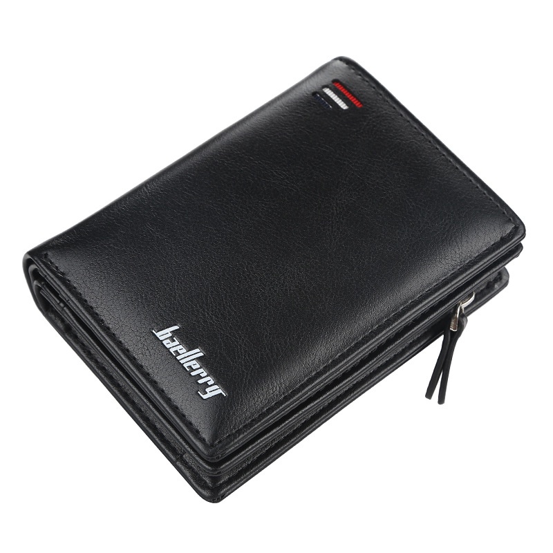 BAELLERRY D3216 Dompet Lipat Pria Kulit Bifold Wallet WK-SBY