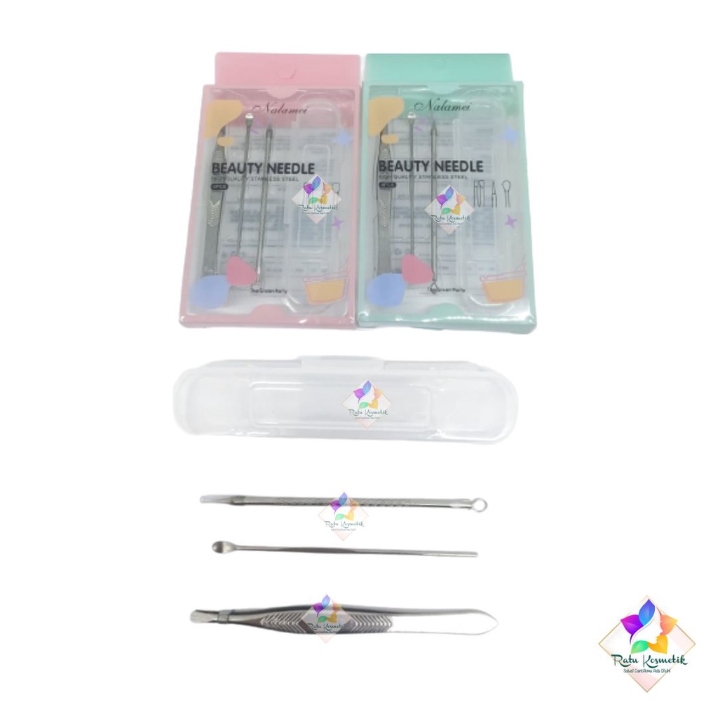 ❤ RATU ❤ Pinset Komedo | Pinset Jerawat | Alat Jerawat Komedo Isi 2 | Blackhead Tweezer