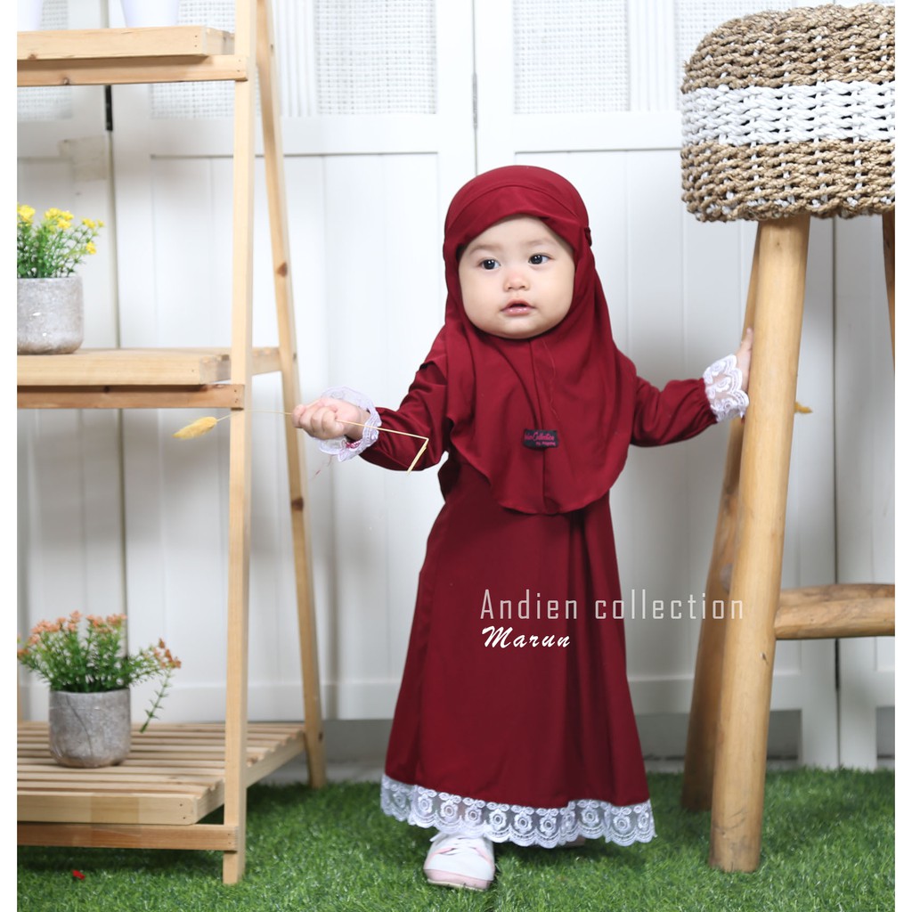 Dress  Khalisya/ GAMIS SET JILBAB  ANAK PEREMPUAN ( SIZE XS- S- M- L )