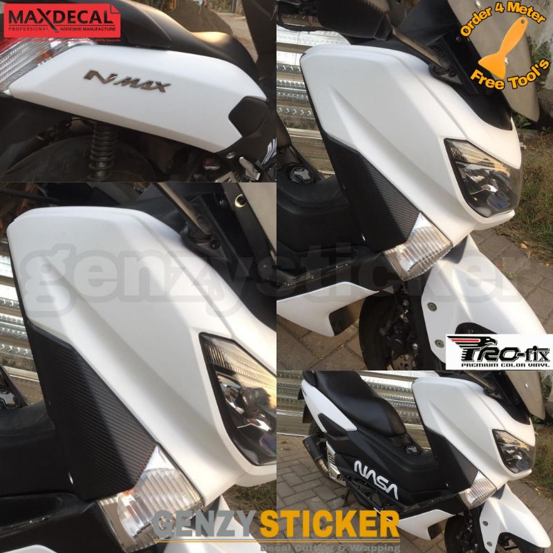 stiker skotlite putih doff sticker scotlite putih dop scotlet motor