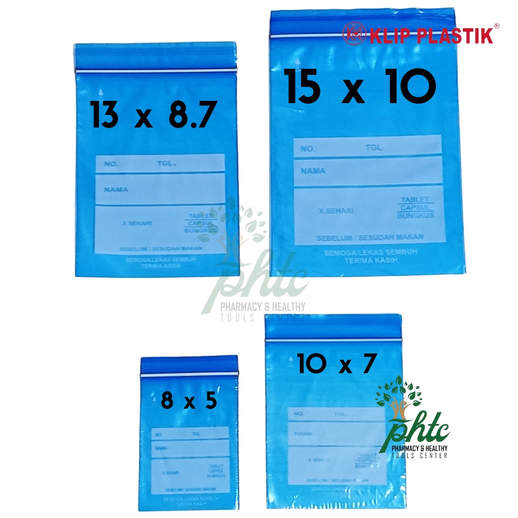 KLIP PLASTIK 10 x 7 l Plastik Klip 10x7 Beretiket Isi 100 Lembar