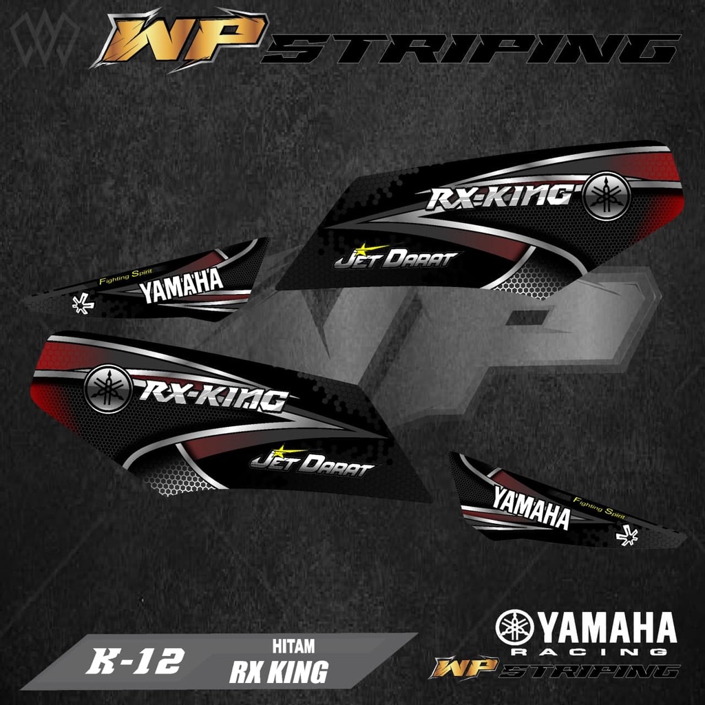 STRIPING RX KING - STIKER VARIASI LIST SKOTLET MOTOR YAMAHA RX KING - K-12
