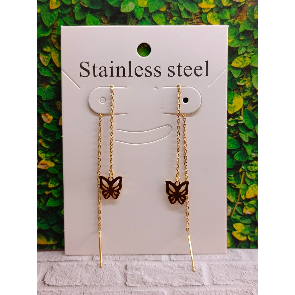 Anting-Anting Panjang Rumbai Wanita, Zirkon Bertatahkan Mikro Berlian Flash Motif korea