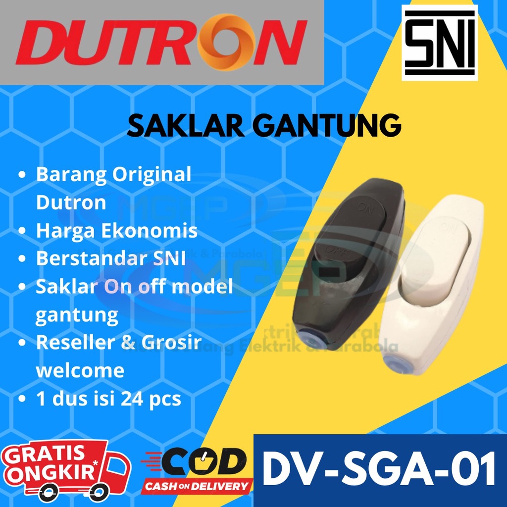 Saklar Gantung Dutron Ecer Grosir DV SGA 01 Hitam &amp; Putih