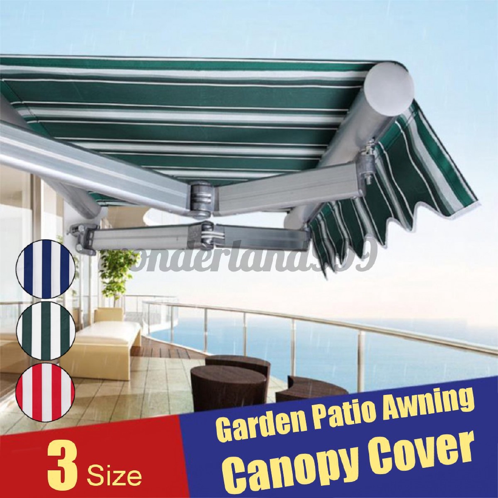 Garden Awning Canopy Patio Sun Shade Shelter Replacement Fabric Top Cover Frill Shopee Indonesia