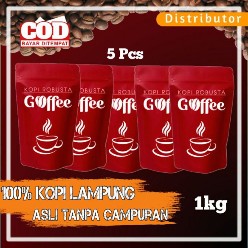 

5pcs Kopi Bubuk Asli Robusta Lampung Murni 1kg