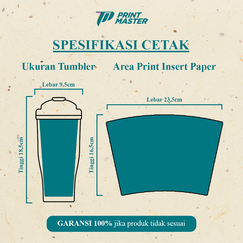 Tumbler Custom / Tumbler Insert Paper / Design Suka Suka