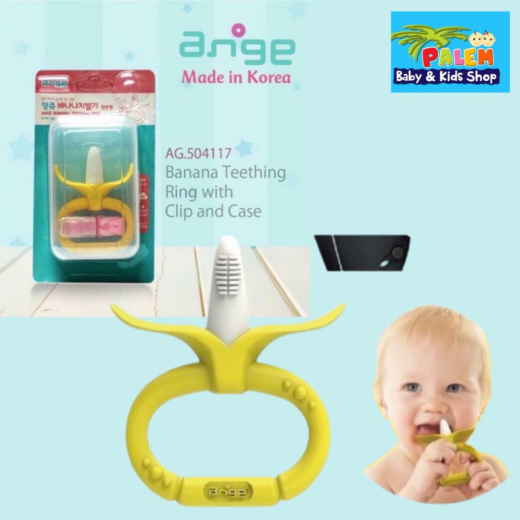 GIGITAN BAYI Ange Monkey Banana Toothbrush Teether /sikat lidah /gigitan bayi 504117