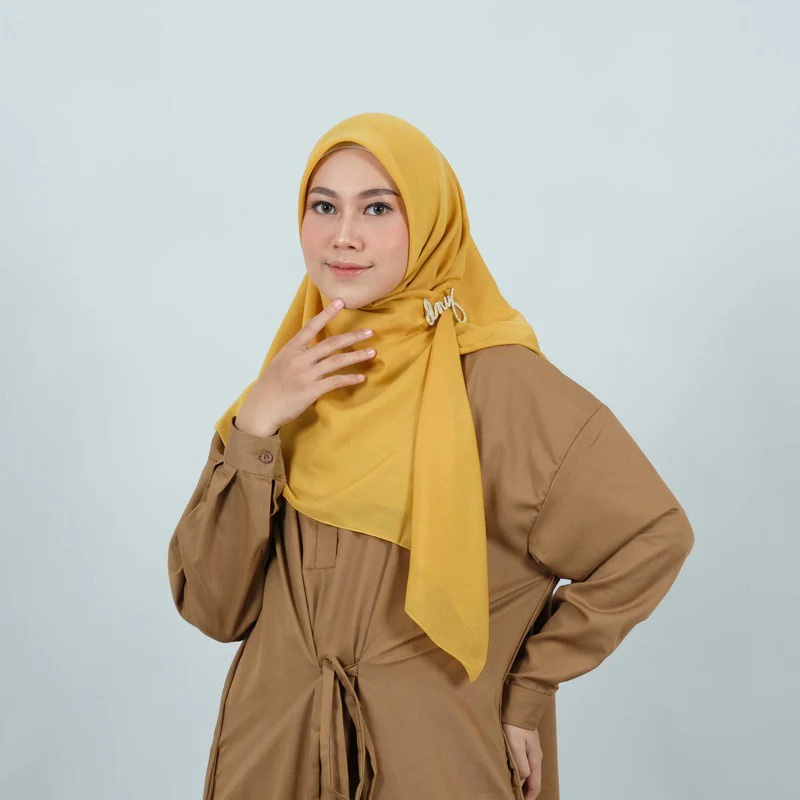Hijab Liza Deenay [Original]/Kerudung Segi Empat/Hijab Voal Premium Polos