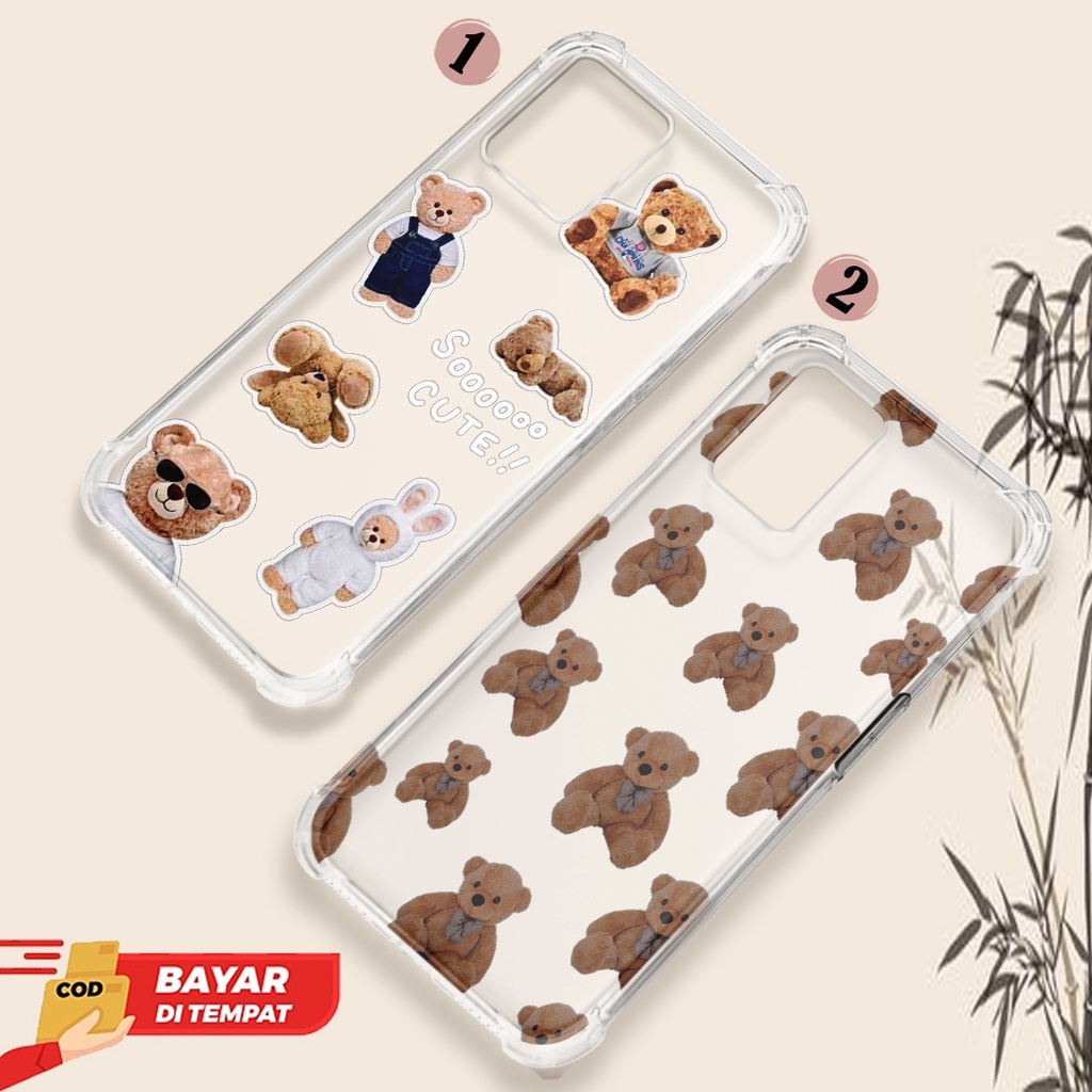 Picks Case Anticrack Softcase Oppo A16E OPPO A5S OPPO A74 4G / A95 OPPO A16 A1K Motif Bear Case Cewe