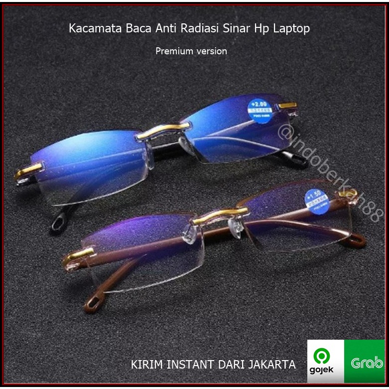 Kacamata Anti Blue Light Kacamata Baca Lensa Plus Antiradiasi BLUERAY SUPER FOKUS UNISEX Premium Buds 802