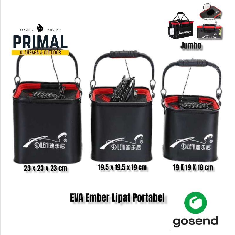 EVA Ember Lipat super beasr 60,53,48,40,23,22,20CM Portabel Dapat Dilipat Kontainer Umpan Hidup Ikan