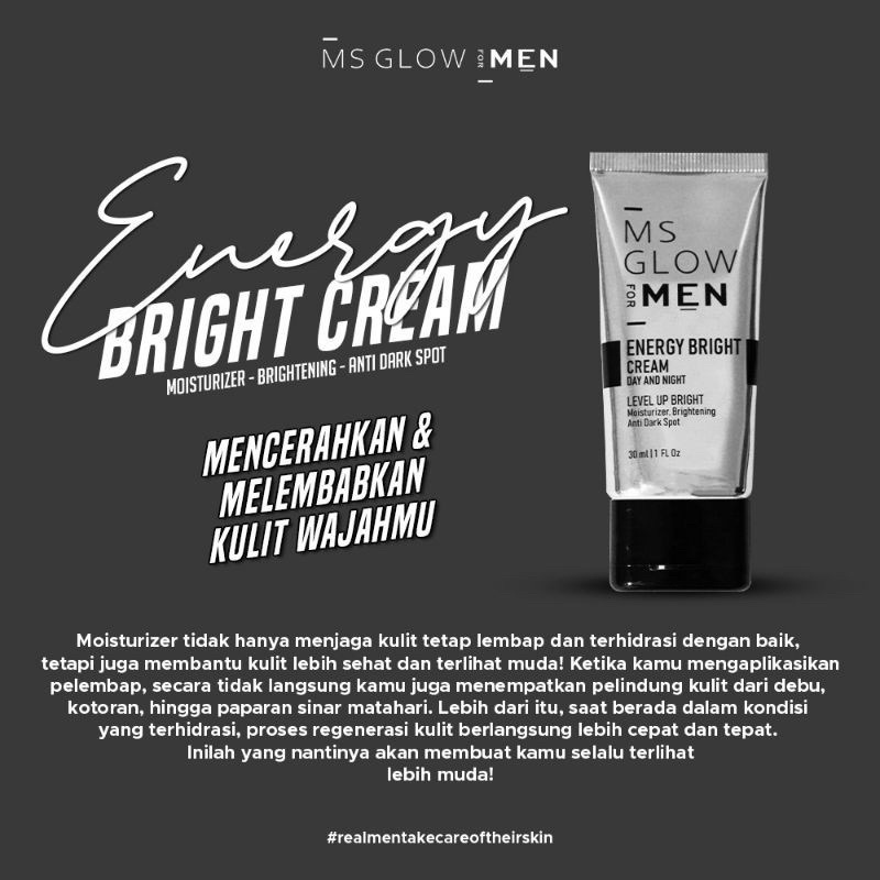 MS GLOW FOR MEN ENERGY BRIGHT CREAM / CREAM MS GLOW FOR MEN