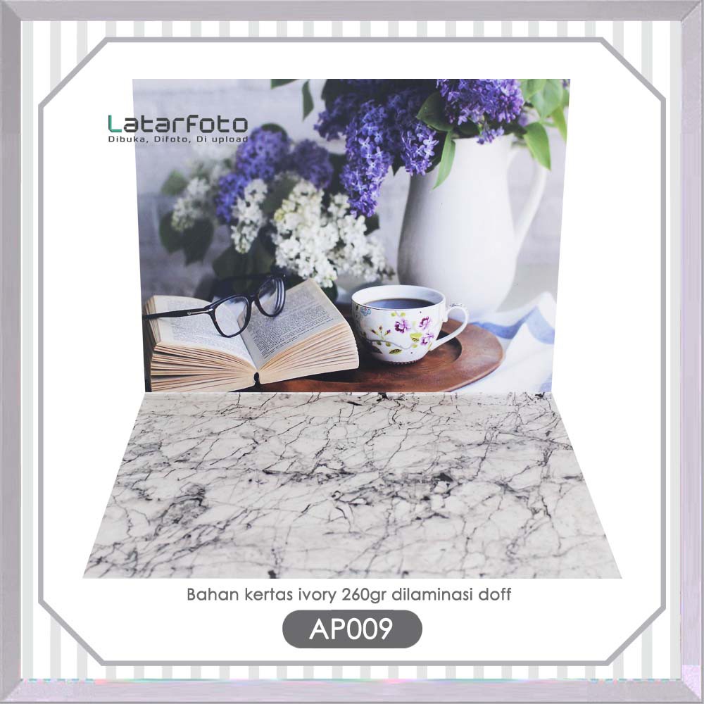 LatarFoto Lipat Doubel Motif 3 Dimensi Ukuran A3+AP009 Background Foto Makanan