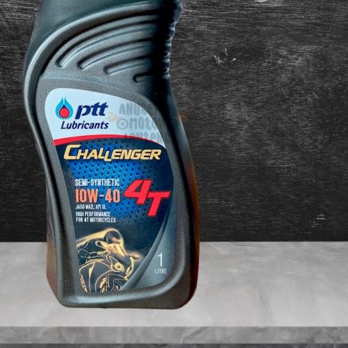 Oli PTT 10W-40 Challenger 4T 4tak 1L Semi Sythetic Jaso MA2-API SL