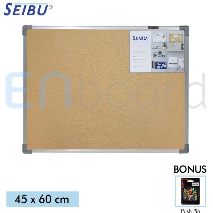 

JUAL!JUAL! Softboard Cork Pin Board / Papan Mading Gantung Seibu 45 x 60 cm