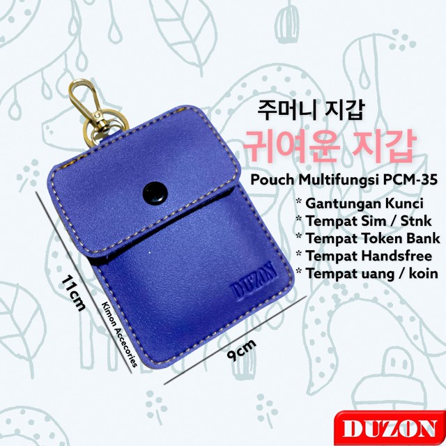 DUZON POUCH MUTIFUNGSI PCM35 DOMPET KOREA SNTK SIM UANG GANTUNGAN KUNCI MOTOR