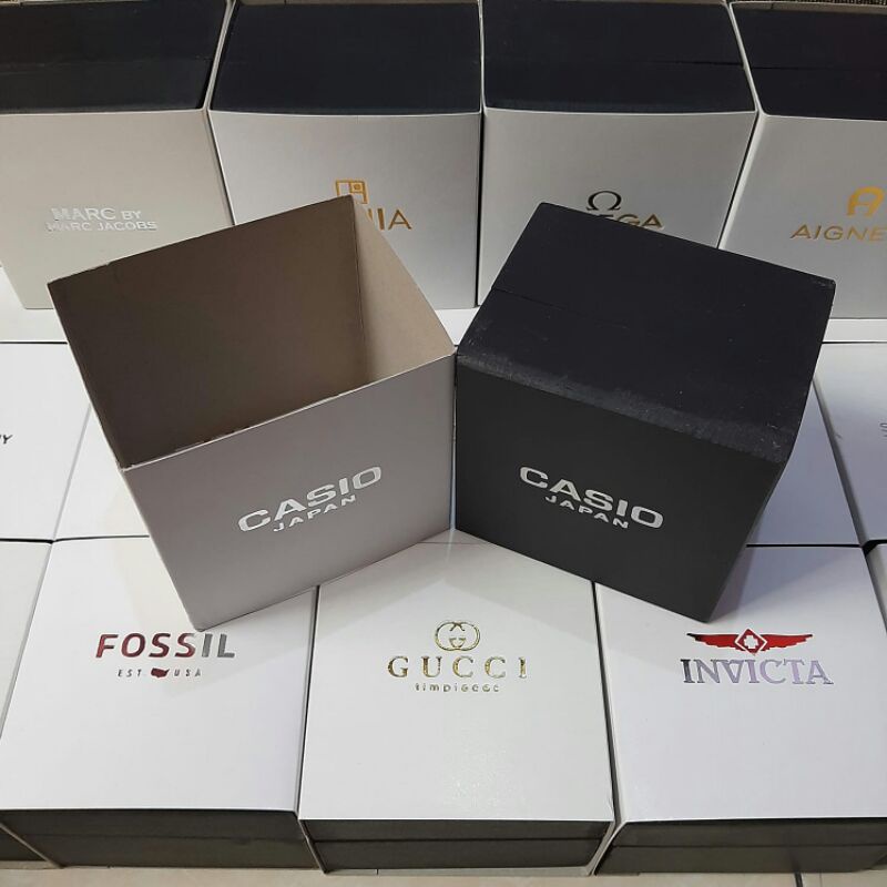 kotak jam tangan casio box kayu casio