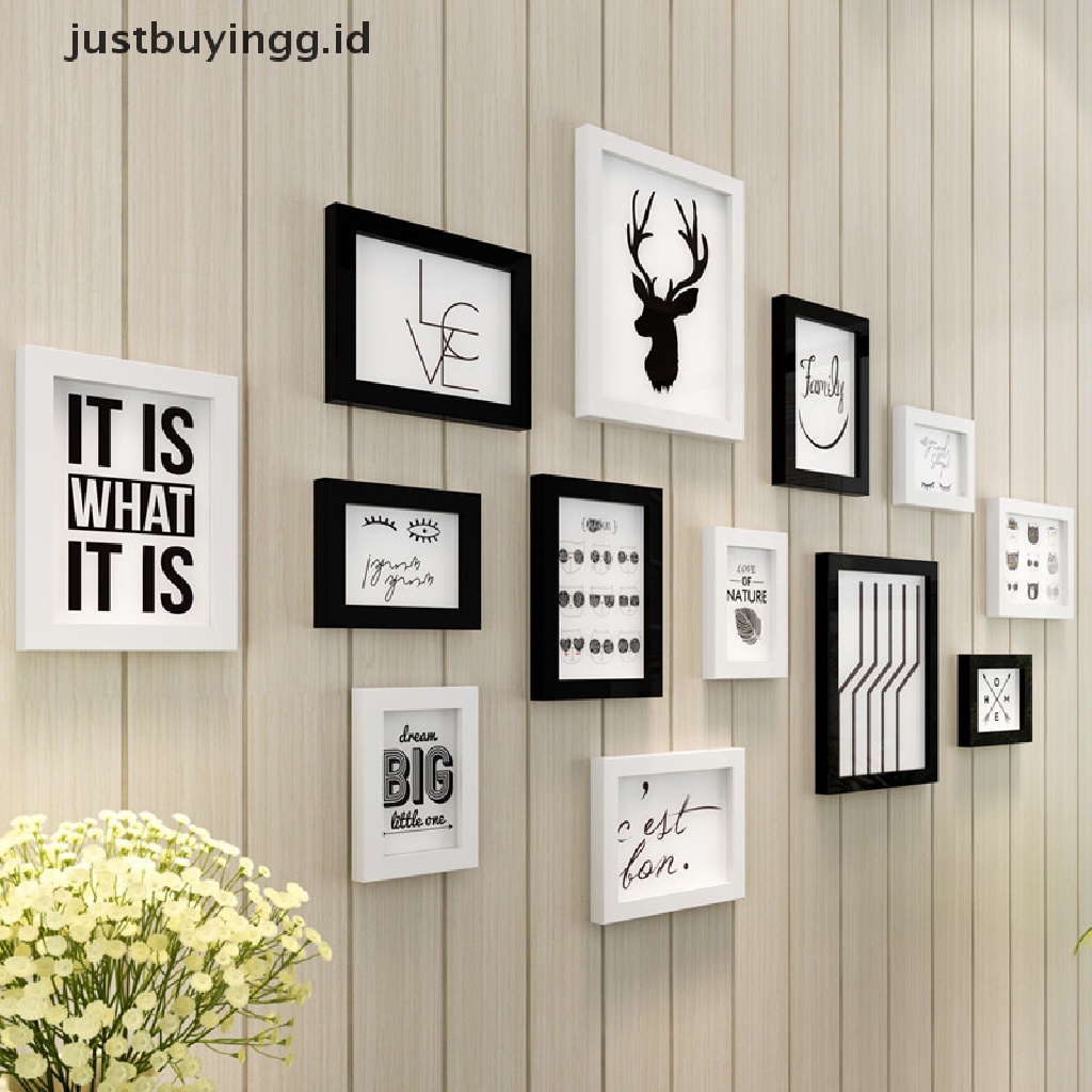 (Justbuyingg.Id) 10pcs / Set Kait Holder Frame Foto Warna Polos Tanpa Paku Untuk Dinding