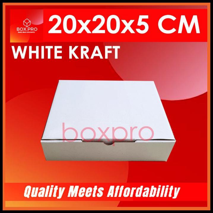 

Kardus Putih Uk 20X20X5 Cm ( 10 Pcs )Diecut Box Packing Baju,Hijab Dll
