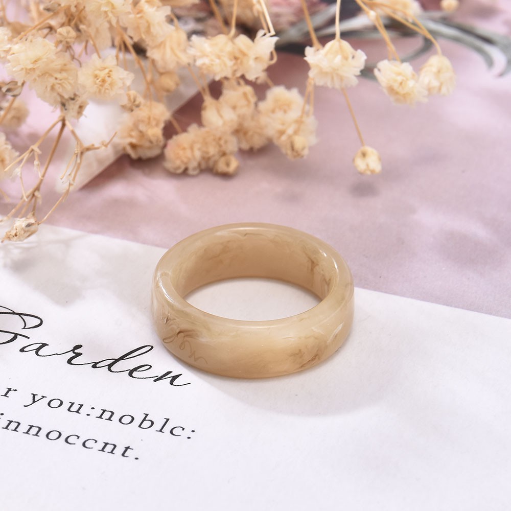 Cincin Bahan Resin Bentuk Bulat Untuk Wanita