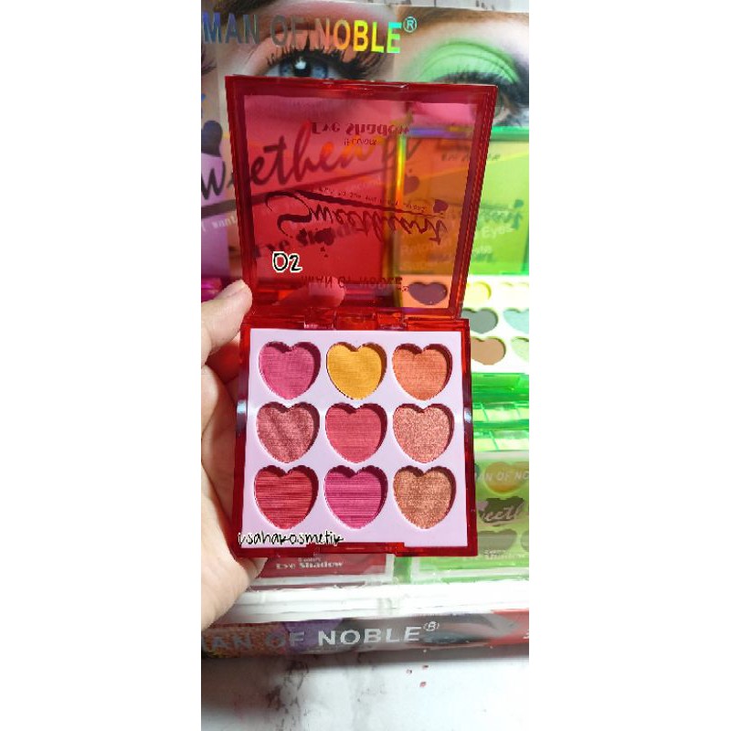 PROMO BESAR !!! EYESHADOW LOVE 9 WARNA SWEETHEART DARI IMAN OF NOBLE NO.8324C